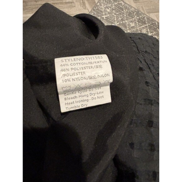 LOVE, BONITO Black Textured Sleeveless Tiered Side Ties Midi Dress 4 - Picture 6 of 7